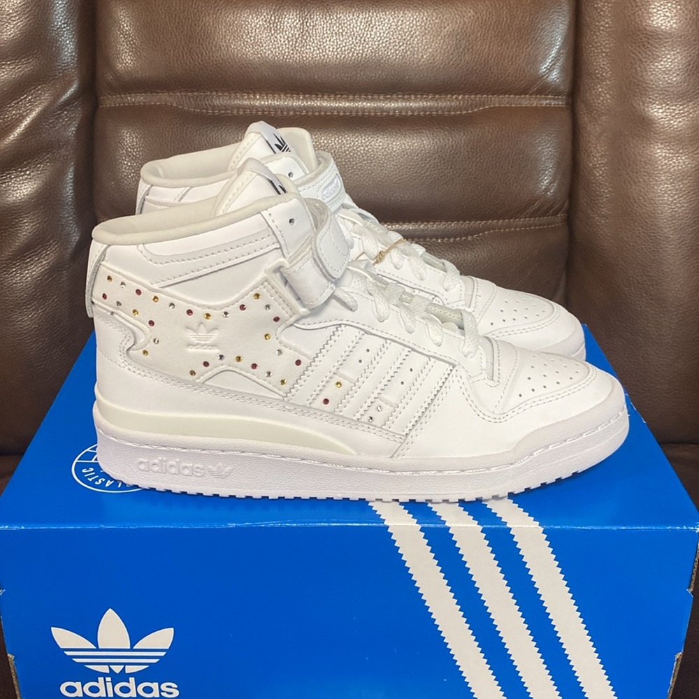 Adidas Women’s Forum Mid Sneaker with Swarovski Crystals